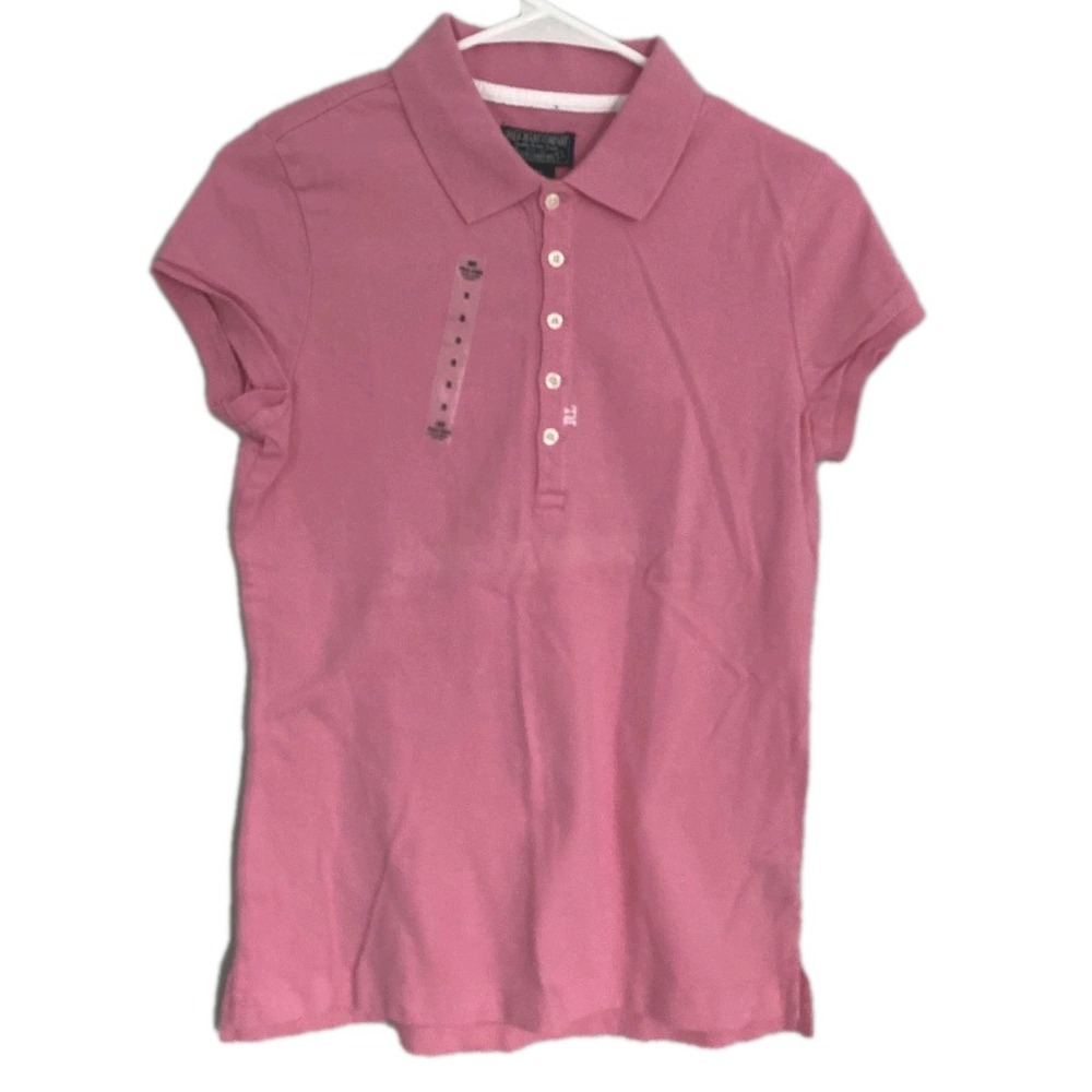 Polo Jeans Company Polo Shirt Womens S Pink Stretch Cotton Short Sleeve NWT